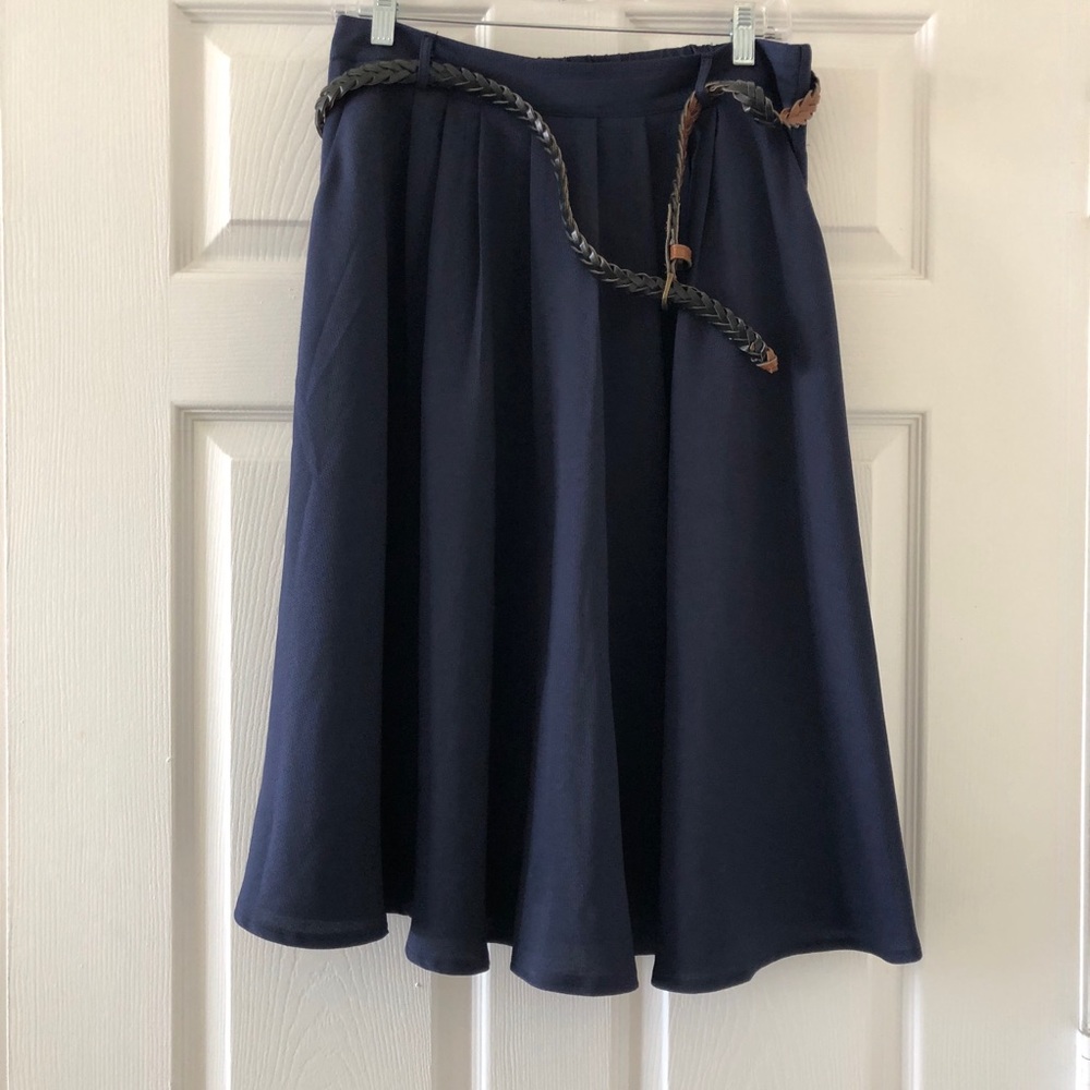 ModCloth midi skirt (& belt!!)